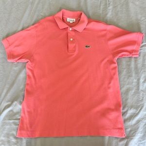 Coral/Pink Lacoste polo